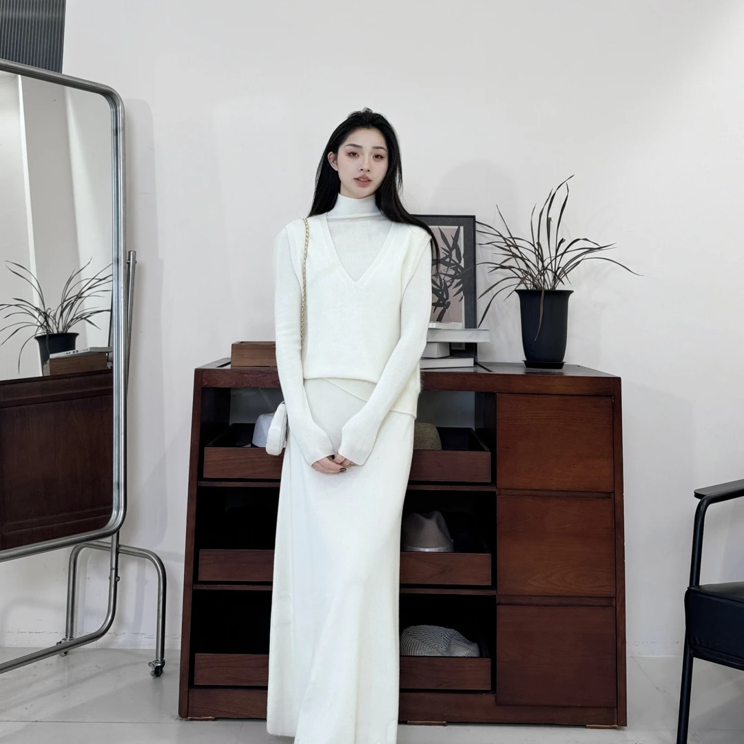 euri100山羊绒拉绒|气质v领亲肤柔软百搭羊绒马甲-MY5687