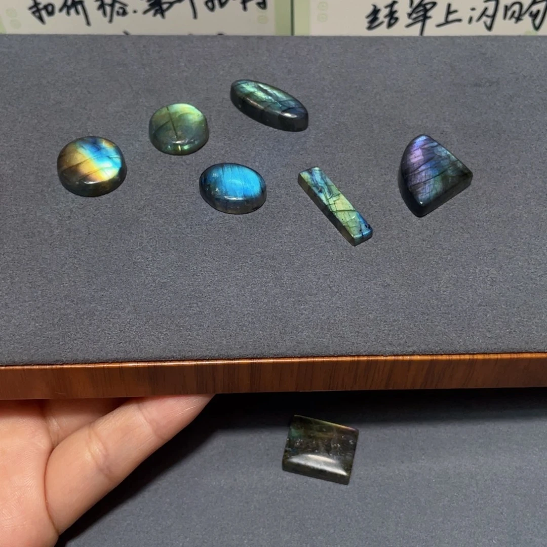 ****力颈饰银S925镶嵌长石