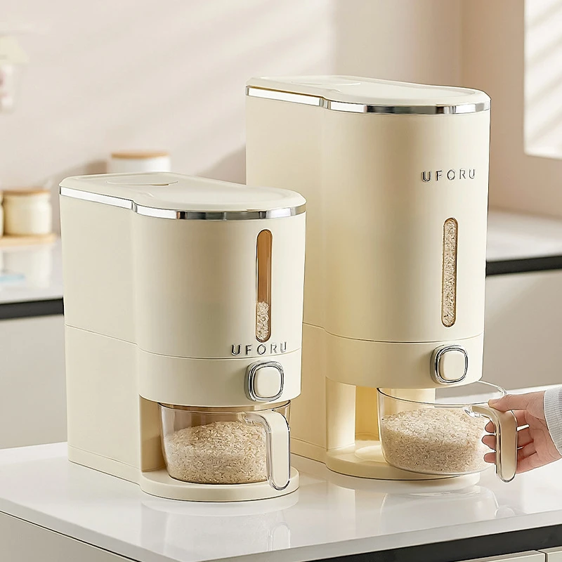 【摩登空间】按压出米食品级密封米桶防虫防潮米缸厨房夹缝式米桶箱