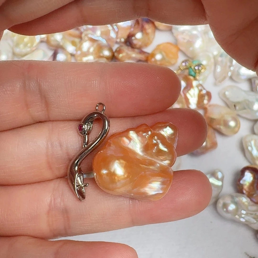 淡水珍珠颈饰银S925镶嵌小*