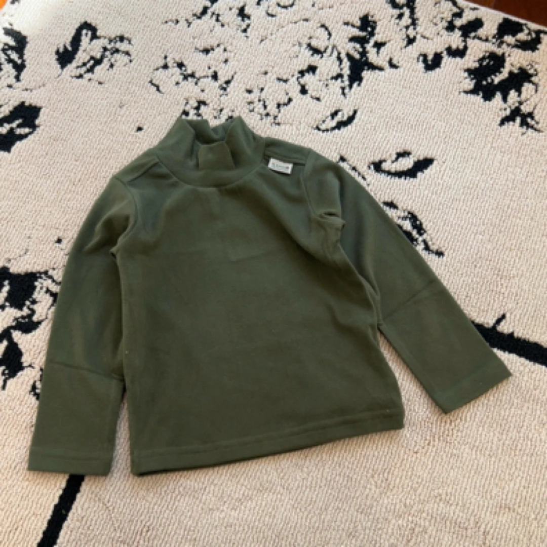 【编号Q277】Y244291288-05-儿童  带标打底衫森林绿-yew