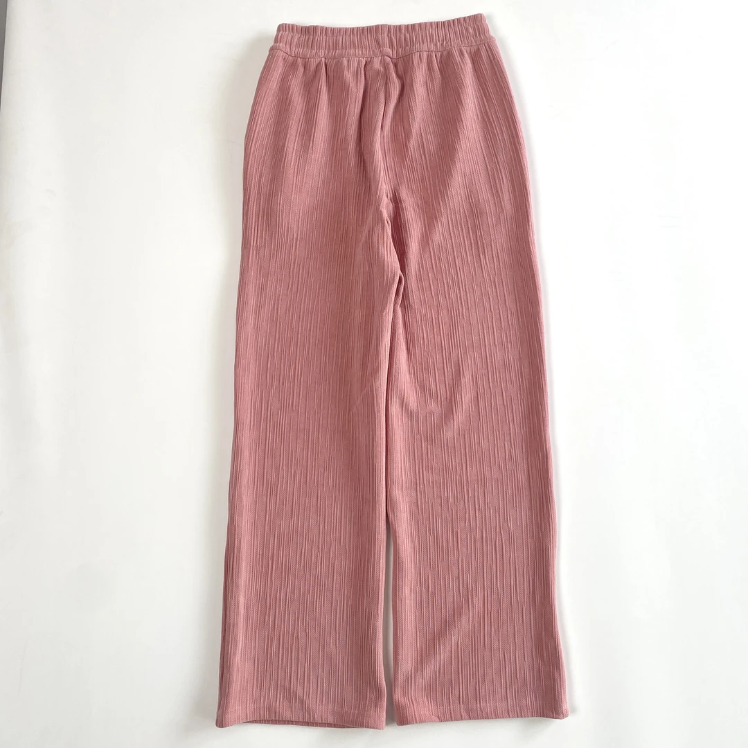 灯芯绒裤女高腰显瘦垂感休闲直筒拖地裤子针织百搭宽松纯色时尚