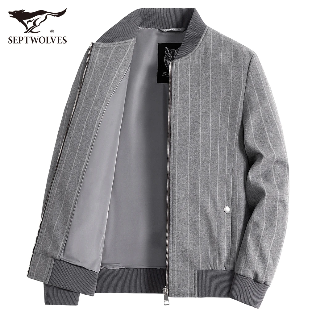 七匹狼男士棒球服夹克秋季新款爸爸春秋款外套男加厚中年休闲男装