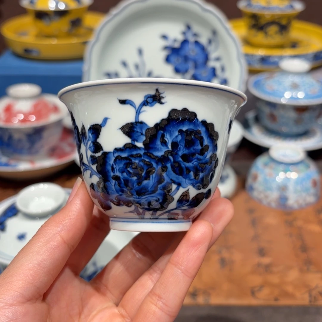 瓷片手工手绘陶瓷茶具