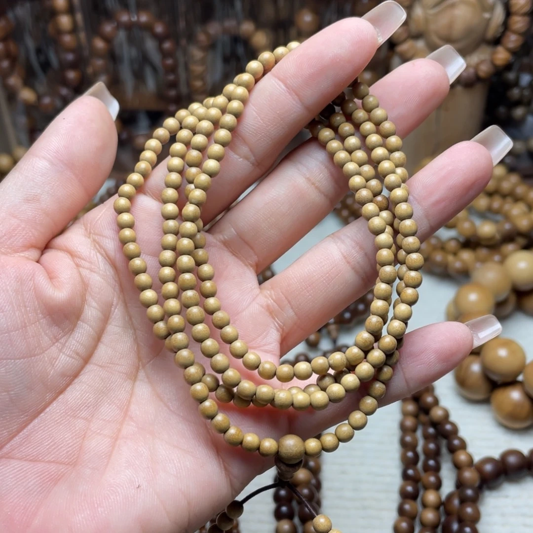 檀香木手串/手链印度老山檀香0.4顺纹