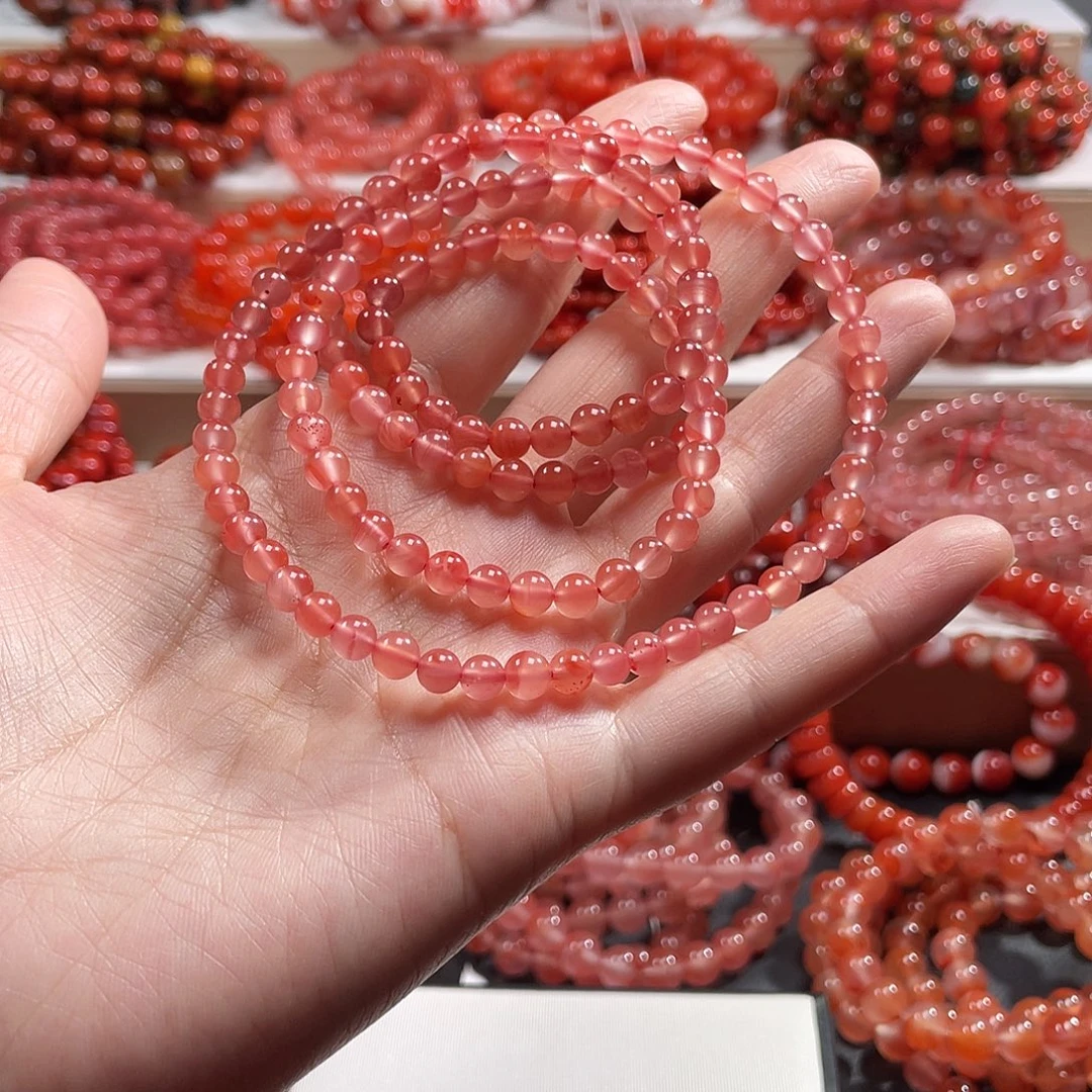 南红玛瑙未镶嵌手链