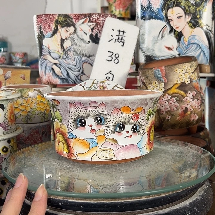 景德镇手绘花盆性价比超高