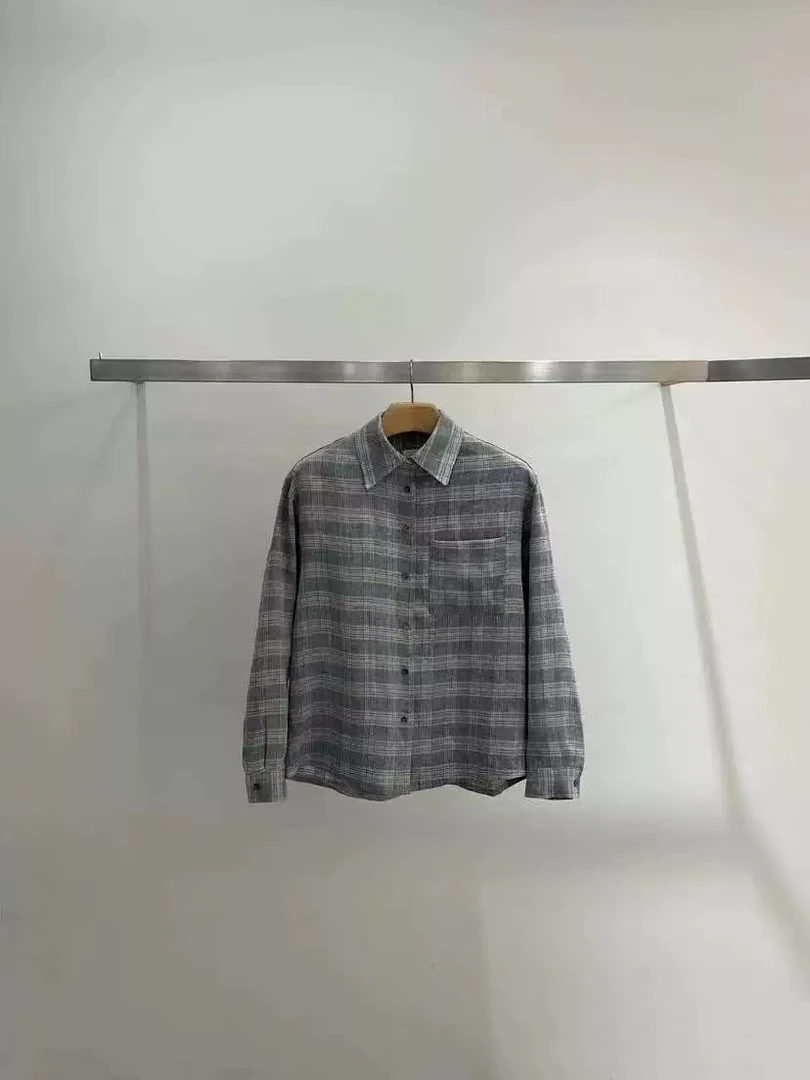 东大门tas格子长袖衬衫/NO退换