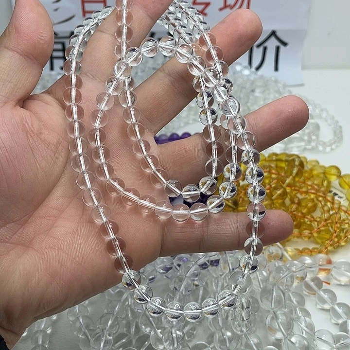 大理石磁石10mm108颗白水双A净体，无棉无裂