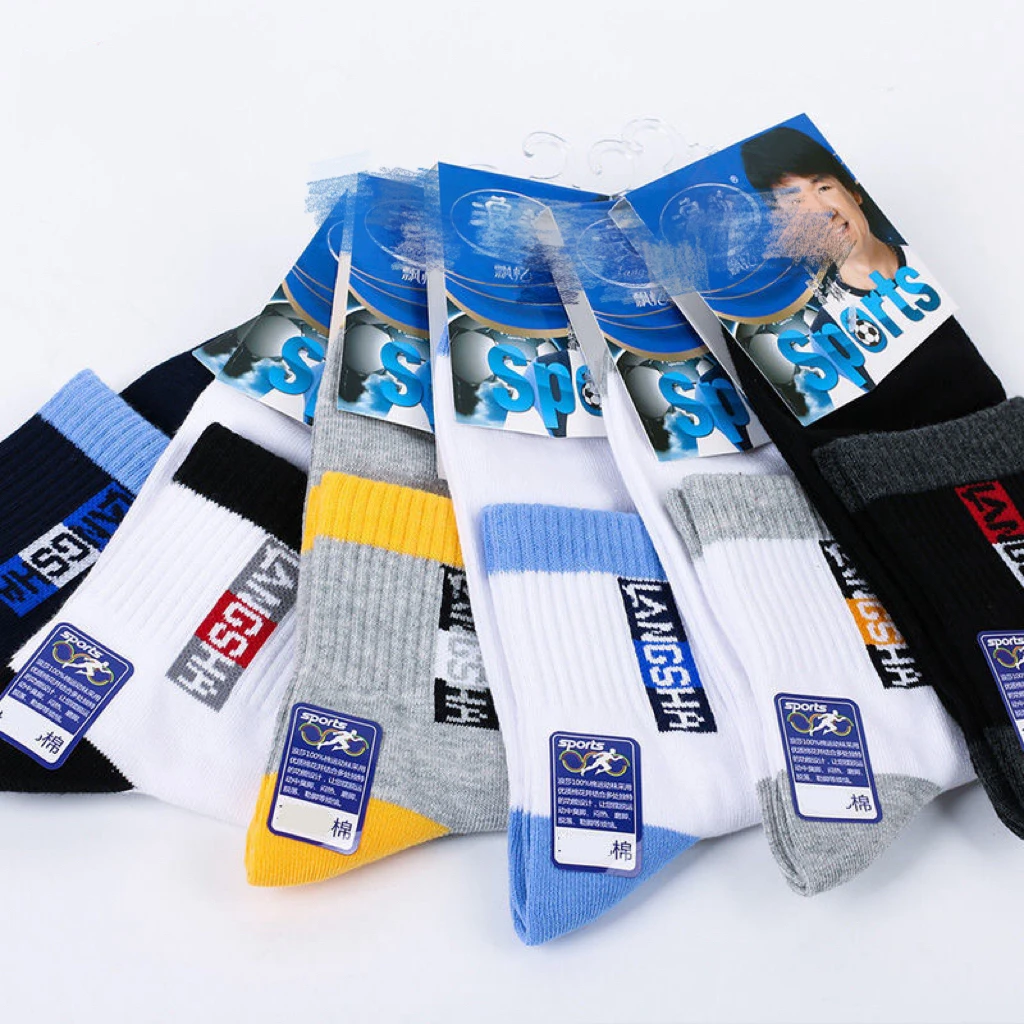 12双独立包装男女袜 超市春秋款松口棉袜长款透气男女耐磨休闲袜