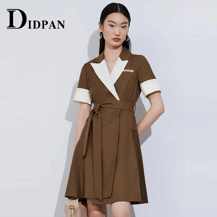 IDPAN夏季假两件连衣裙显瘦轻奢气质裙子高档2D2L93067