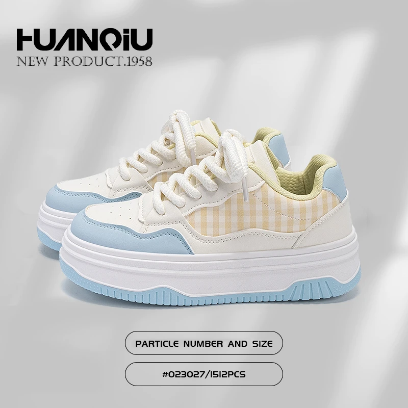 环球小白鞋女2025春季新款皮面女鞋厚底增高百搭女士休闲增高鞋