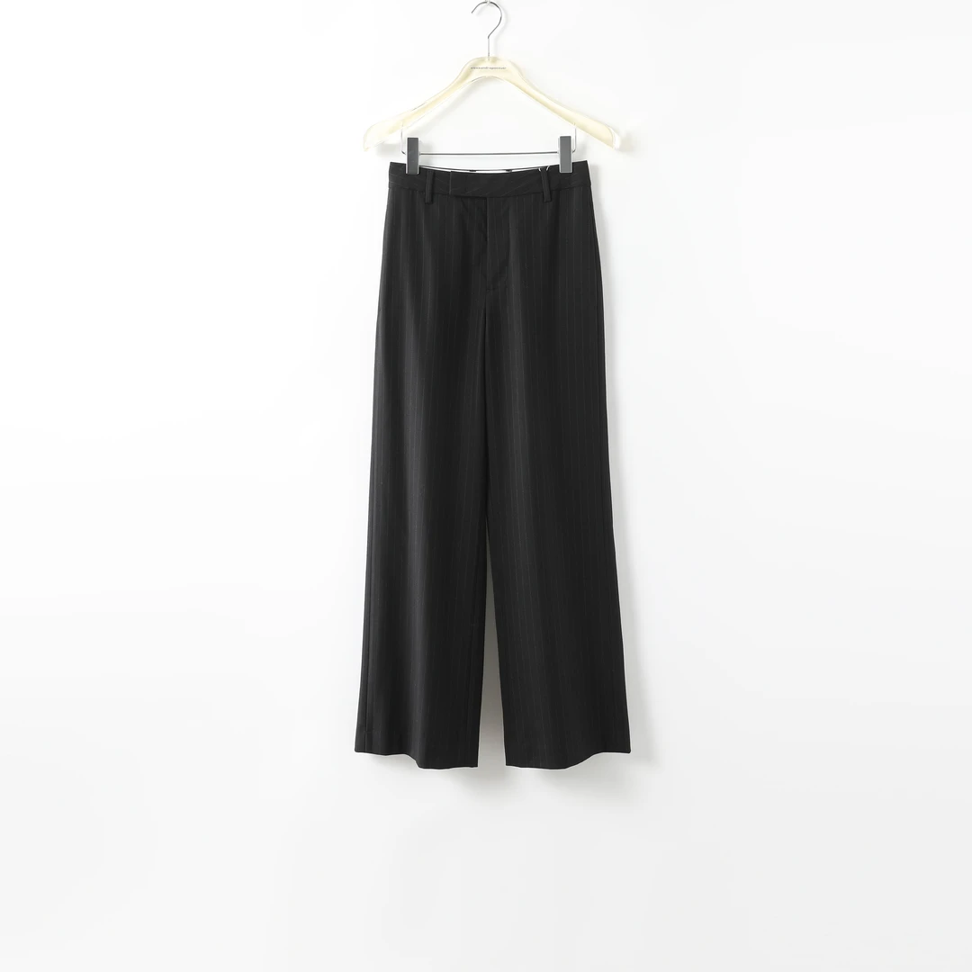 【孤品特价不退换】洛哥21473X 绵羊毛混纺纵向条纹西裤直筒长裤