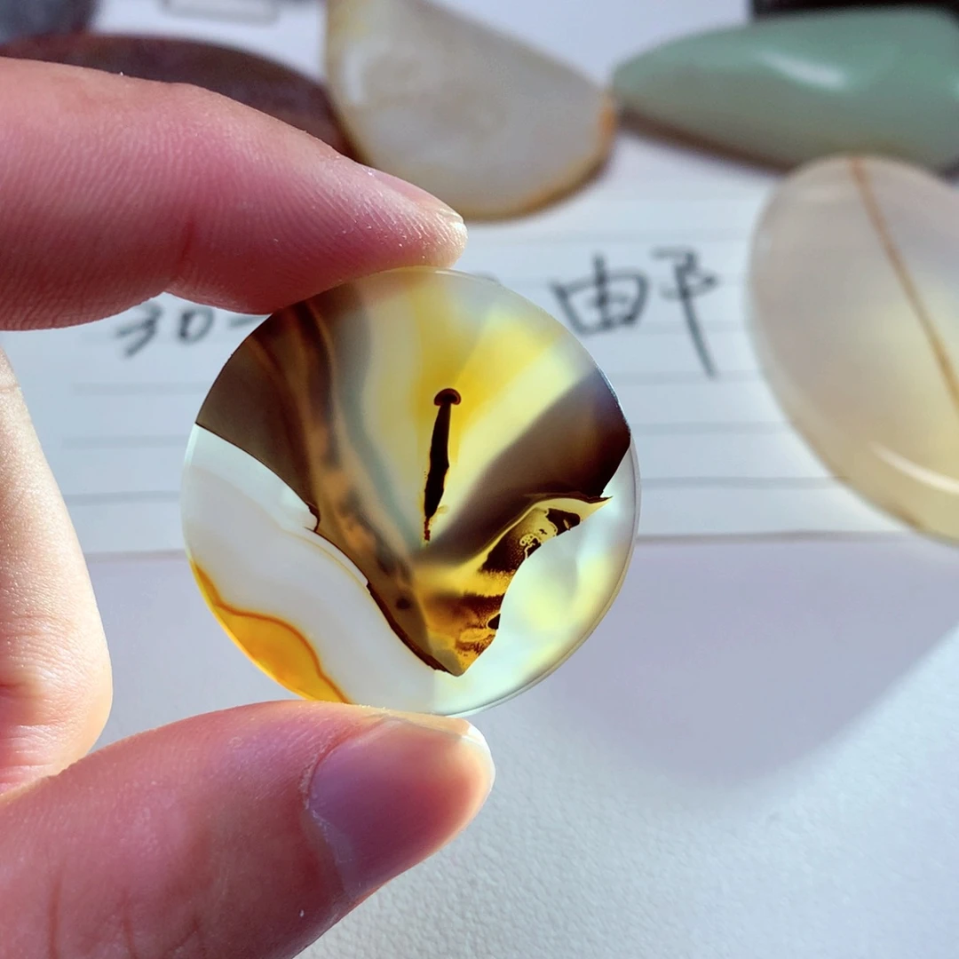 玛瑙/玉髓吊坠(不含链)未镶嵌老****＞