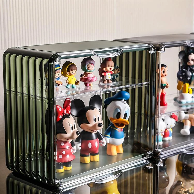 潮玩盲盒收纳盒泡泡玛特分层展示盒亚克力防尘摆件手办收纳展示架