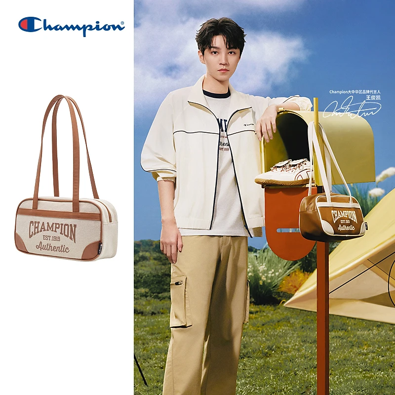 Champion王俊凯同款春季新款公文包复古单肩包手提包U5AACPU13