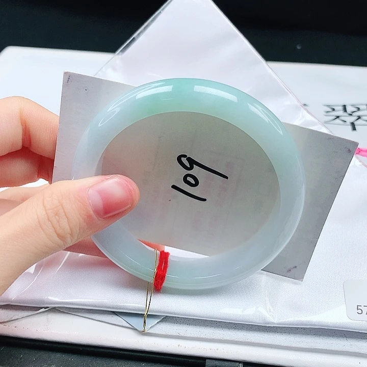 翡翠手镯未镶嵌缅甸天然a货手镯57+