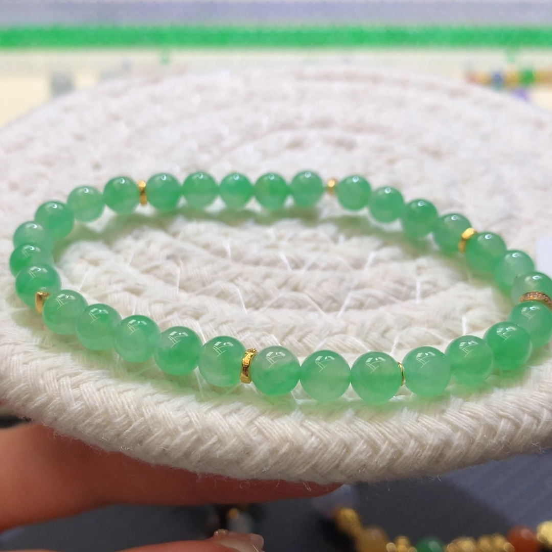 定制翡翠未镶嵌 毛货抛光定制 金丝翠阳绿 买断价