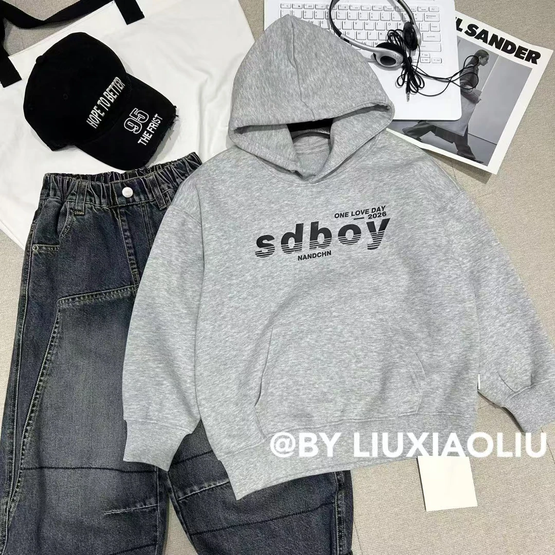 杭州六小六正版BY LIUXIAOLIU秋季儿童连帽卫衣17538