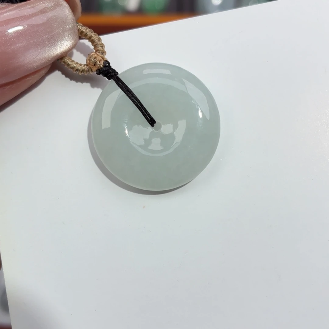 翡翠未镶嵌颈饰平安扣吊坠卡22