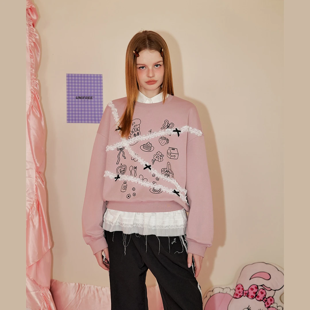 【云c专属】UNIFREE卫衣复古学院风U244A807G1G1