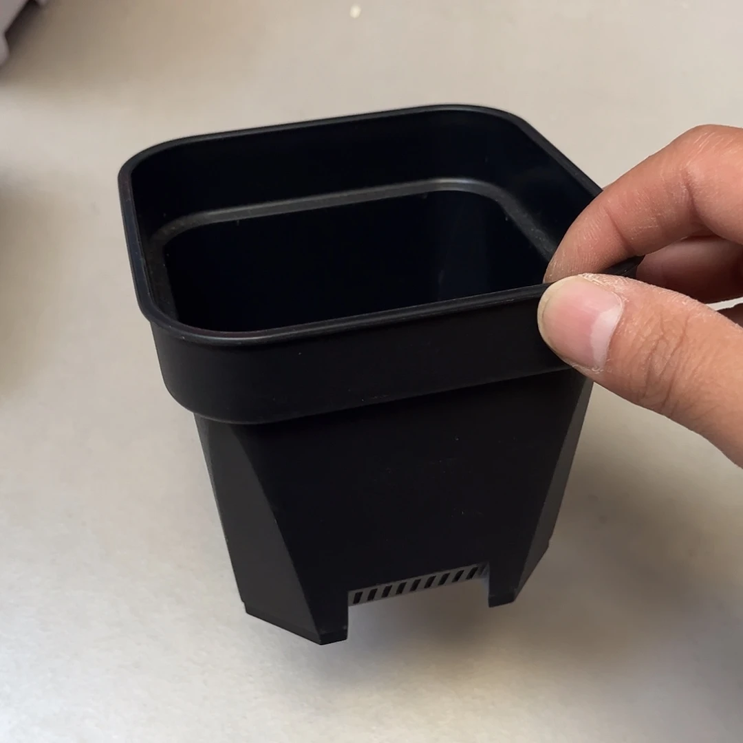 加厚矮胖口11.8高10.5黑盆5个无托