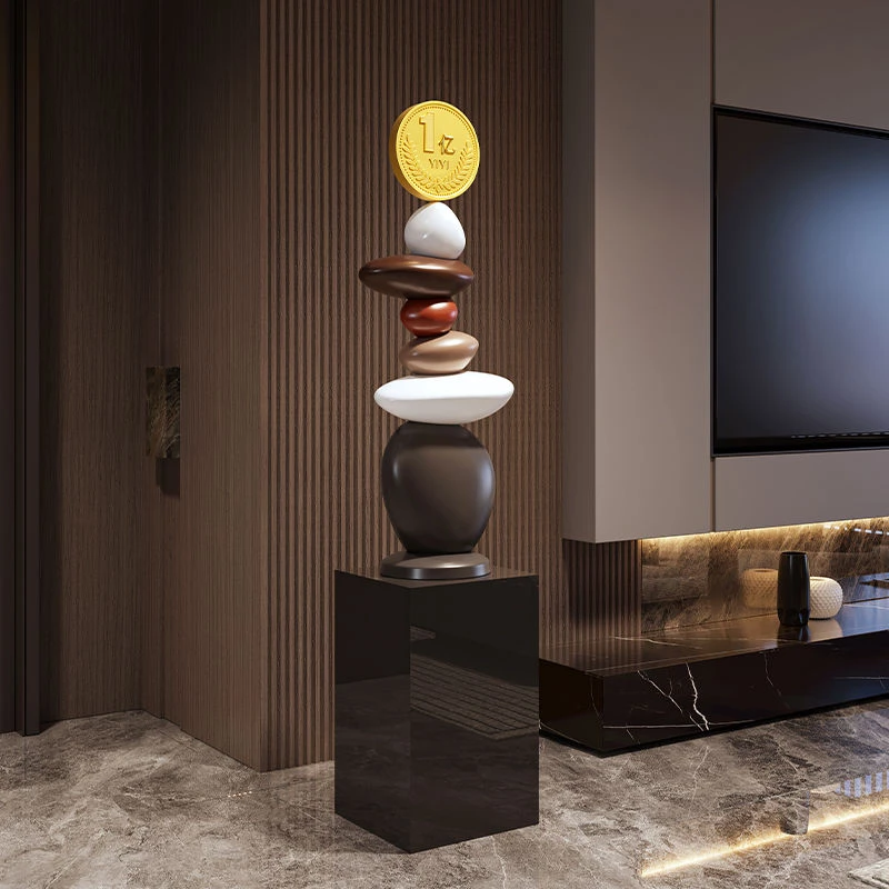 时来运转大型落地摆件客厅电视柜旁入户玄关装饰品送人高级感礼品