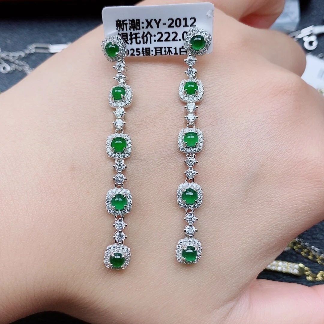 银S925镶嵌戒指翡翠
