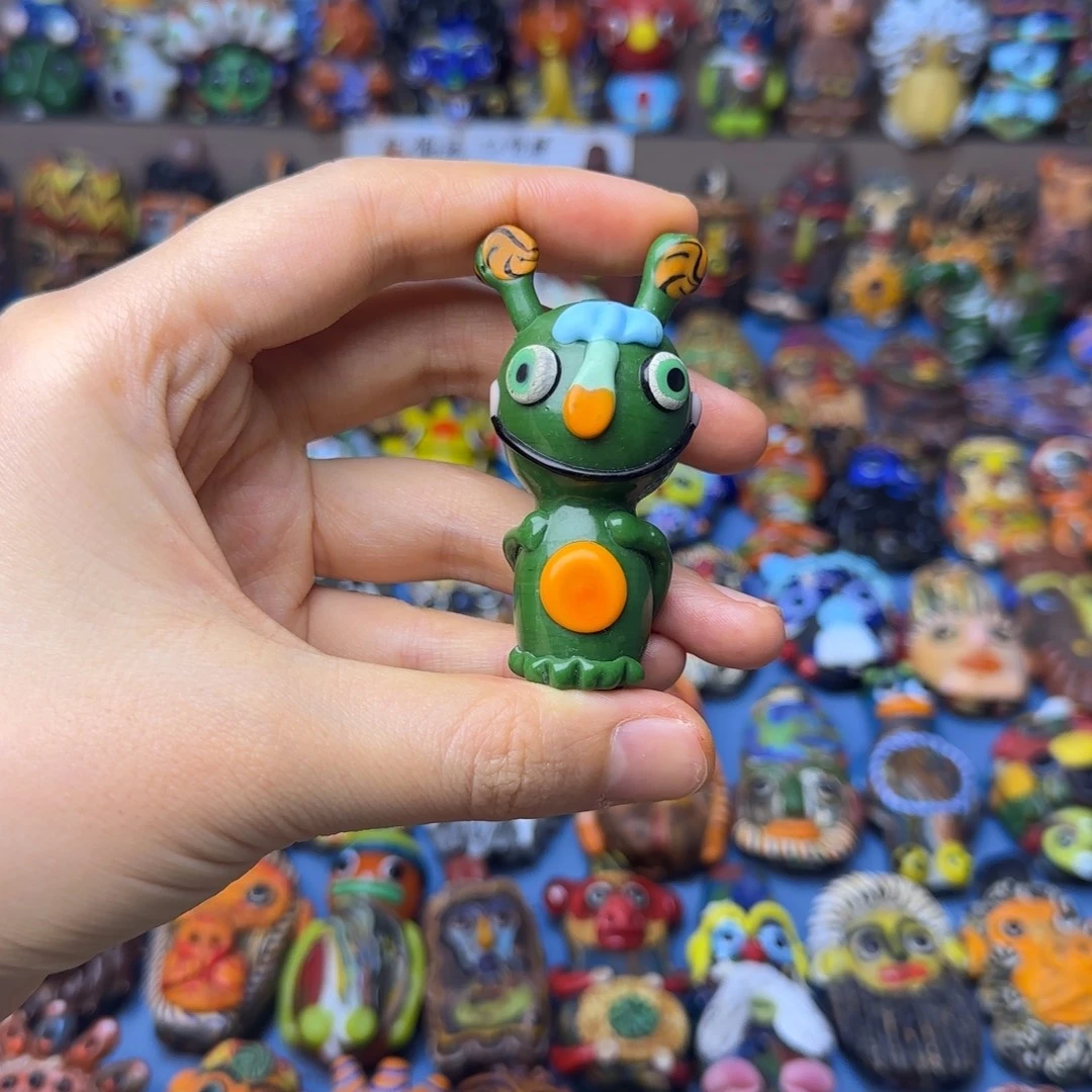 琉璃非金属玻璃颈饰大耳娃