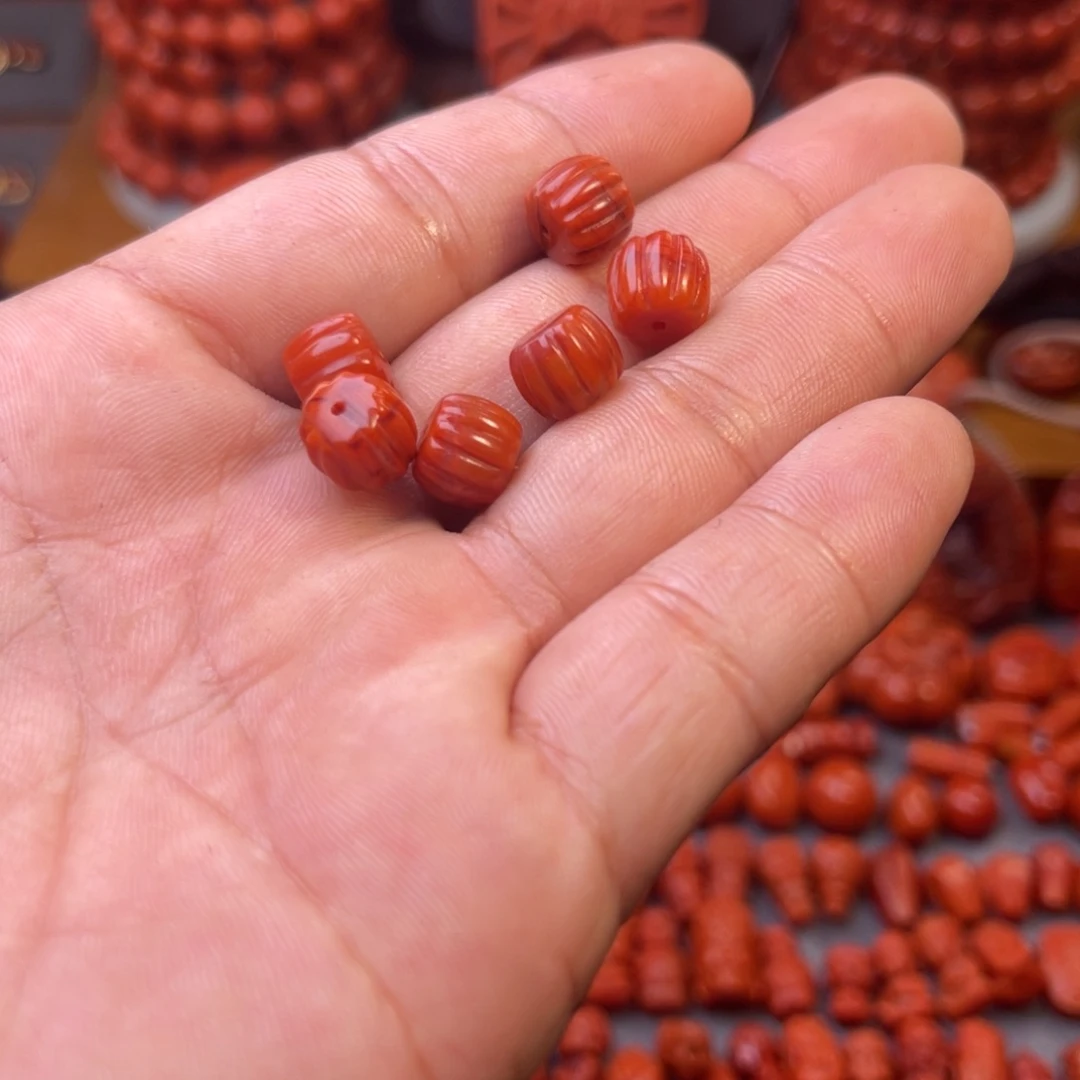 南红玛瑙未镶嵌川料南瓜珠卡9➕多样性发货其中一件