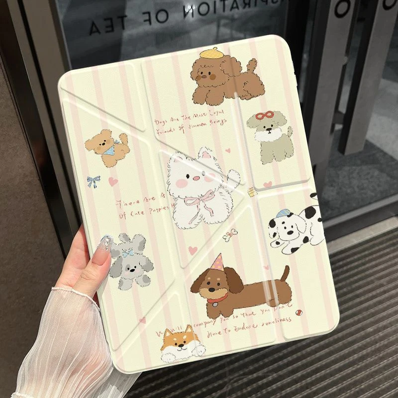妙品条纹小狗适用小米Pad7 Pro保护套11.2英寸笔槽小米6Pro平板壳