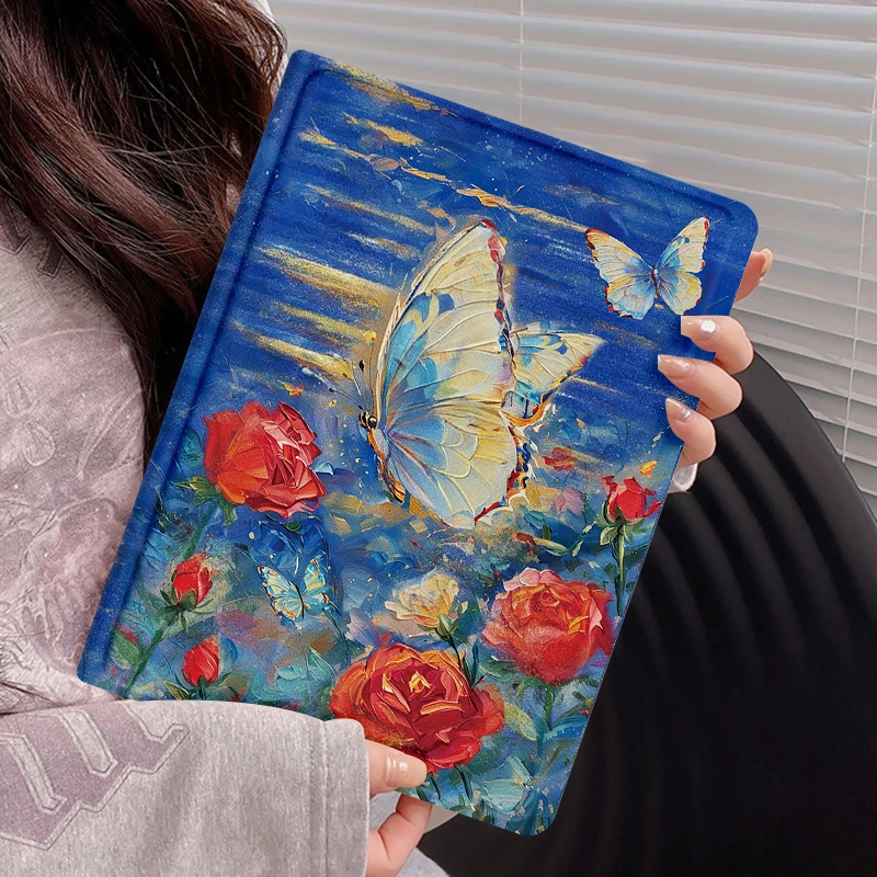 玫瑰夜蝴蝶华为matepad12.2保护套新款matepad11.5s平板壳带笔槽