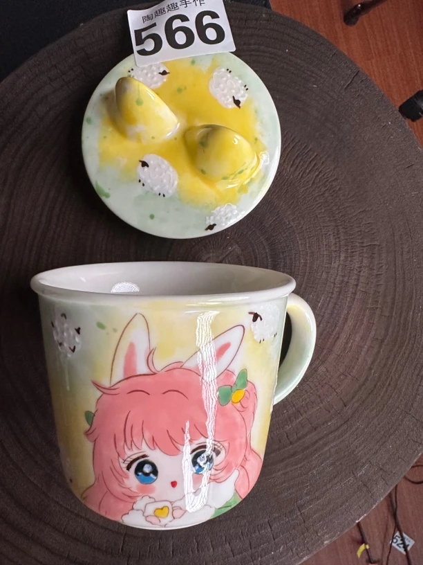 566手工手绘高温釉下彩