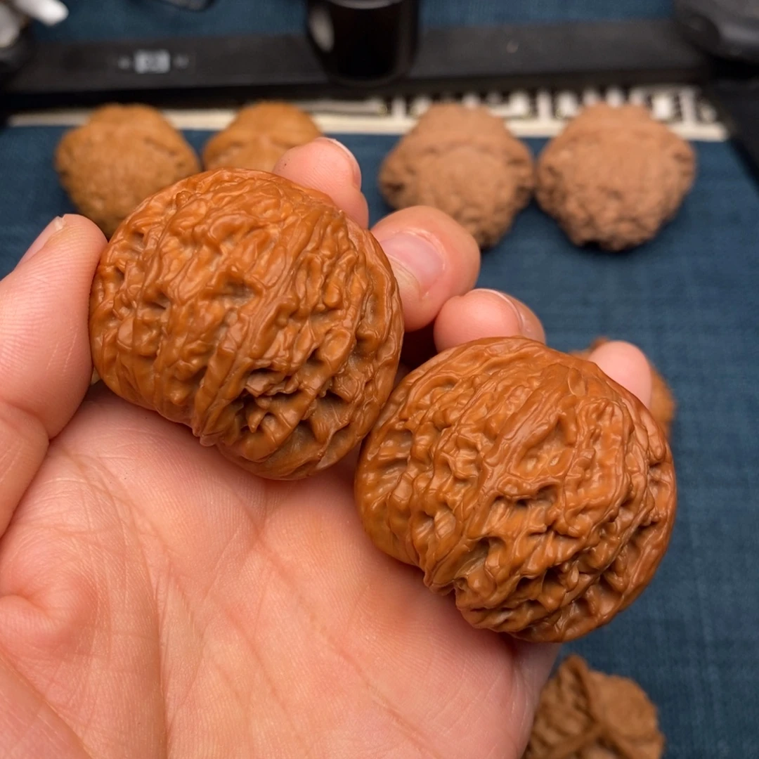 把件文玩核桃40红皮老树山地磨