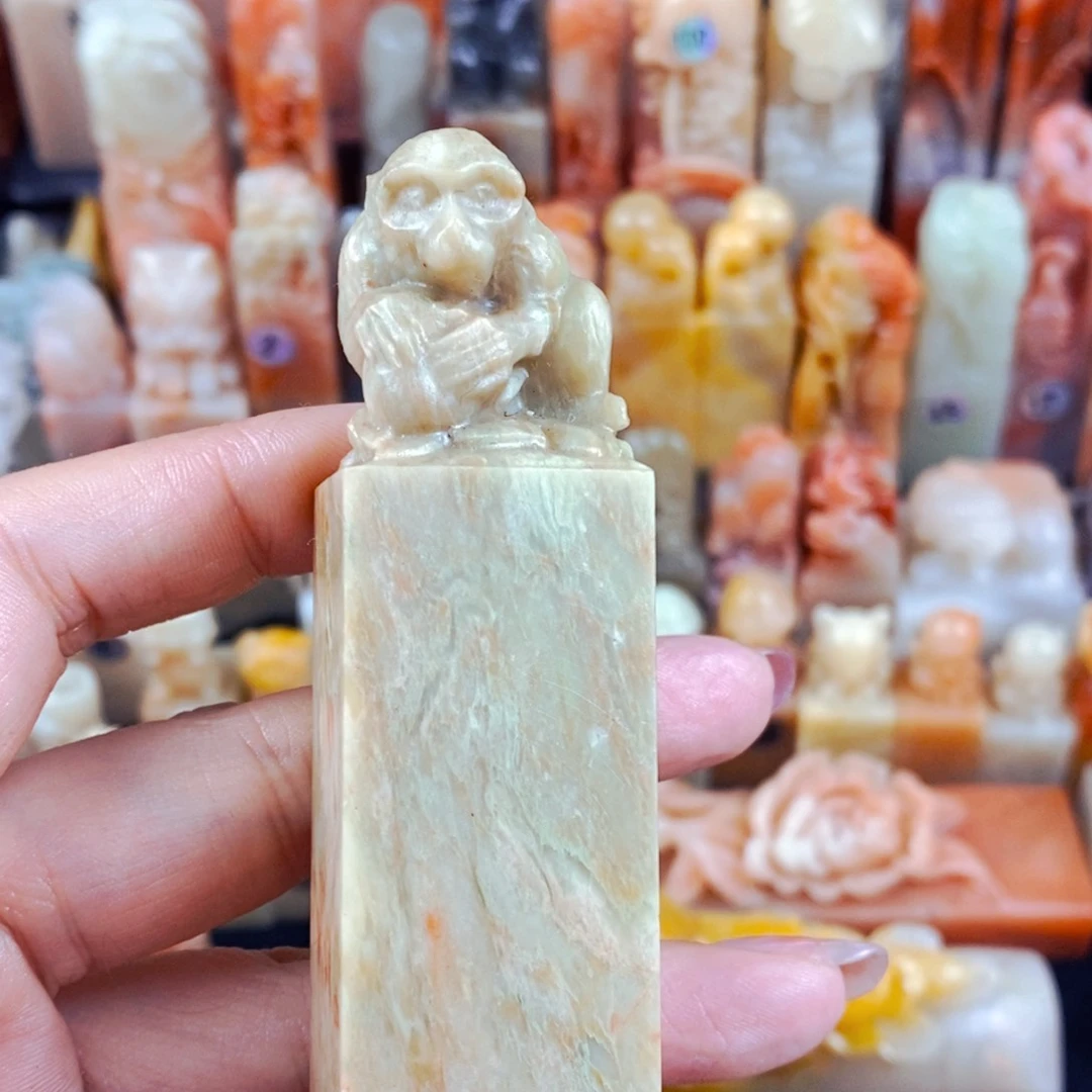 老挝石印石一***就手工篆刻包邮包刻自定义内容