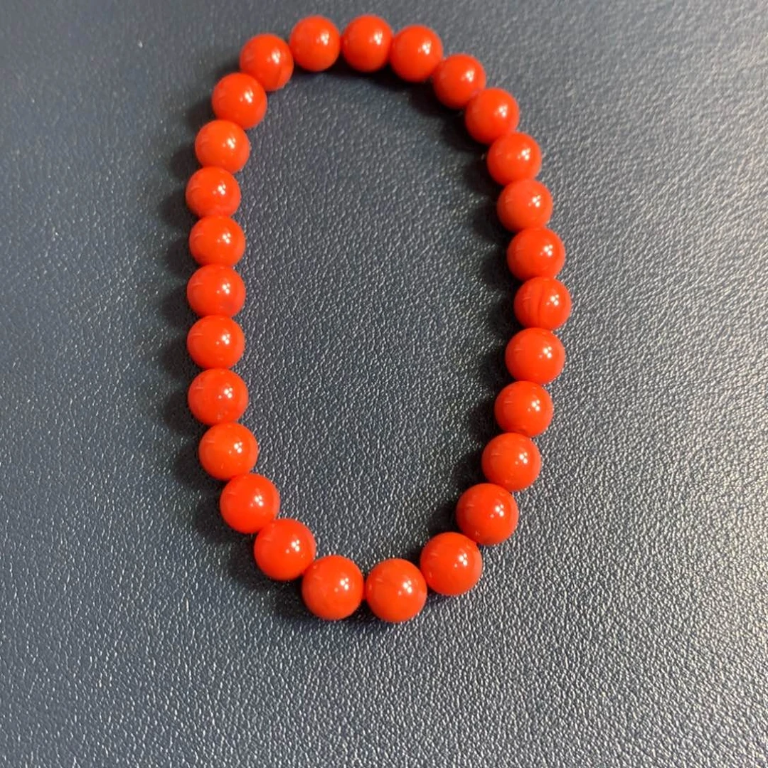 南红玛瑙7+柿子红手串未镶嵌