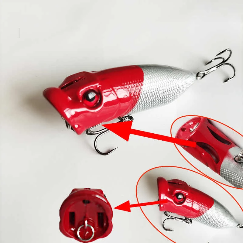 Topline外贸厂家 路亚饵5色水面系波趴仿生鱼饵 6.5厘米11.8克 假