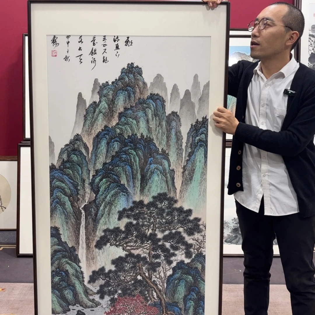 国画带框160/80手绘作品