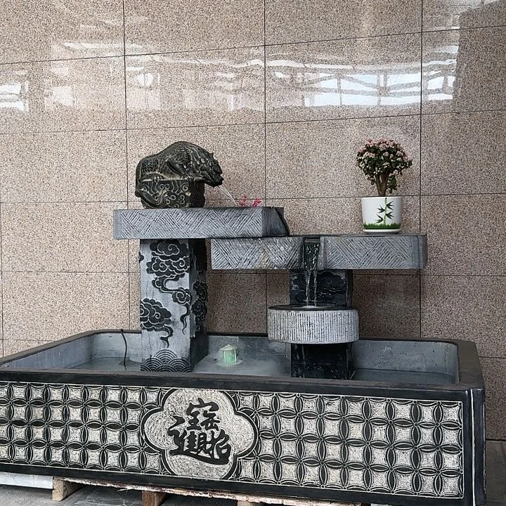 石头石的青石流水摆件