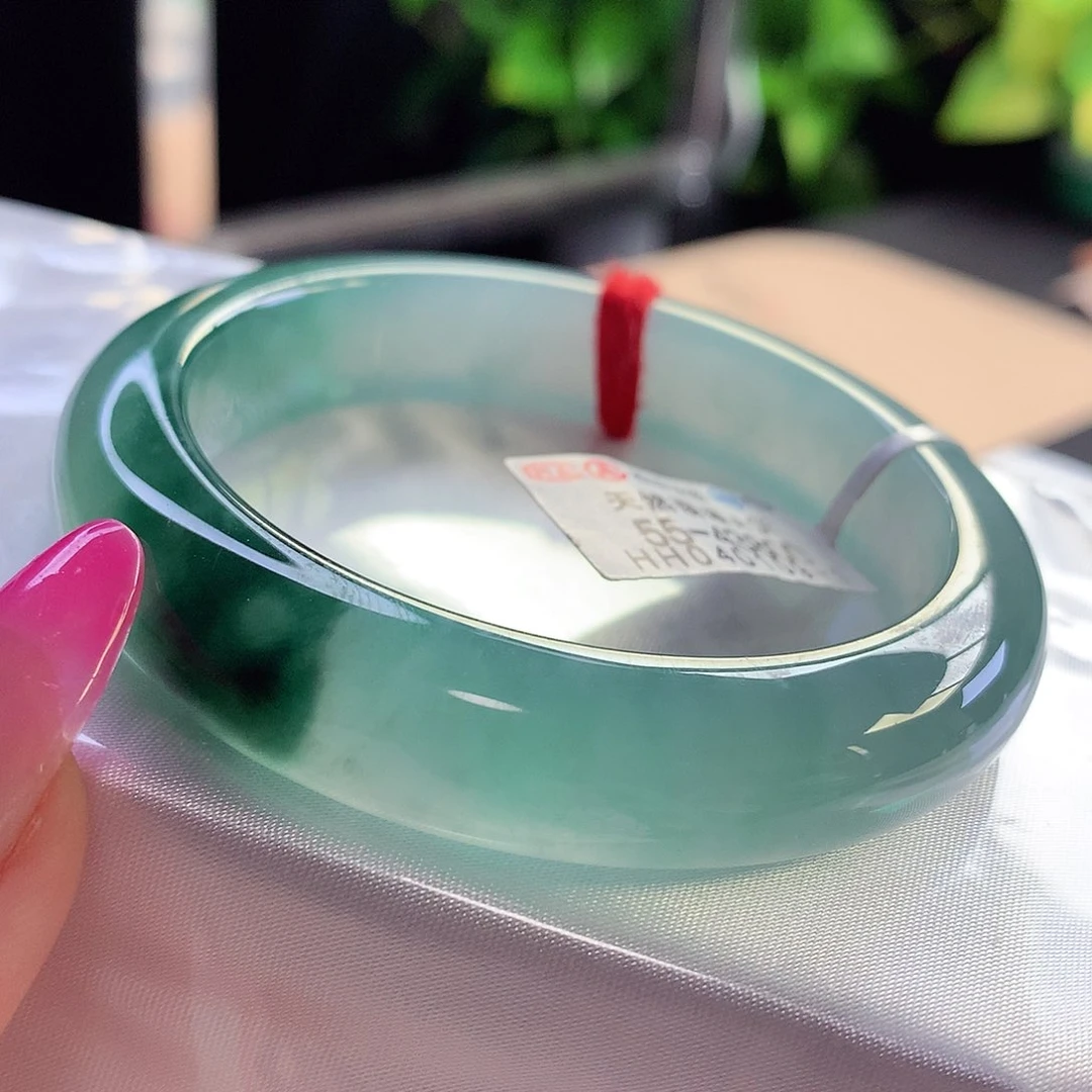 未镶嵌手镯翡翠天然A货翡翠55-56超有质感 衬肤