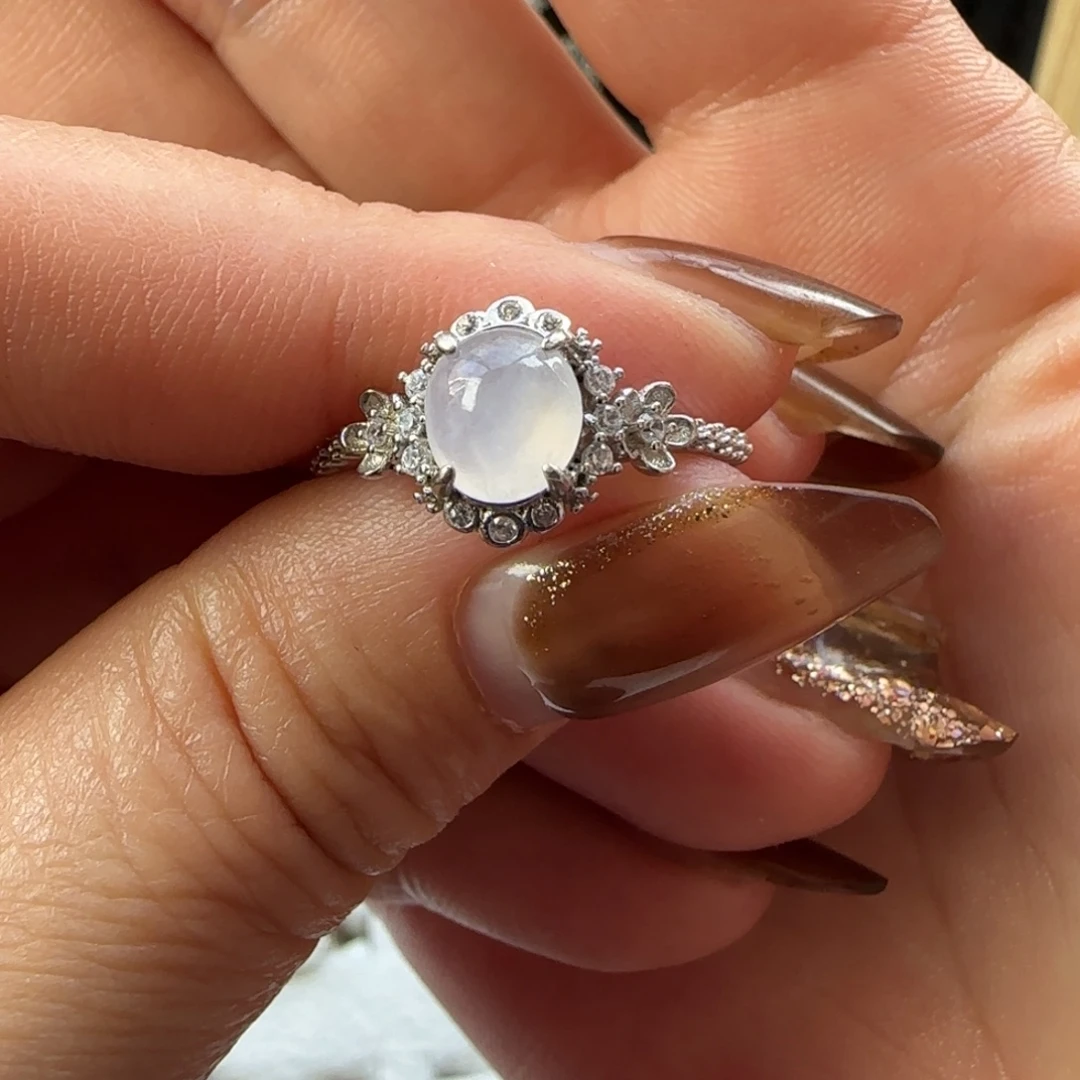 翡翠银S925镶嵌戒指