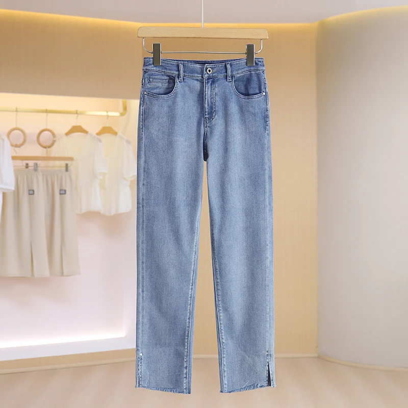 Z238-伍莎服饰云仓百搭时尚新款牛仔裤夏季#QJM46Z001