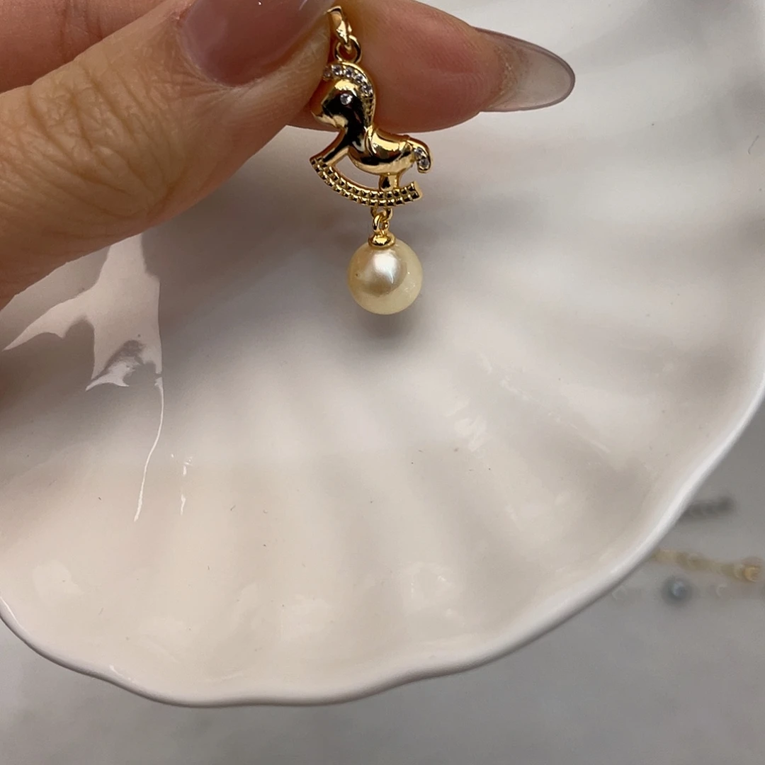 海水珍珠吊坠(不含链)银S925镶嵌