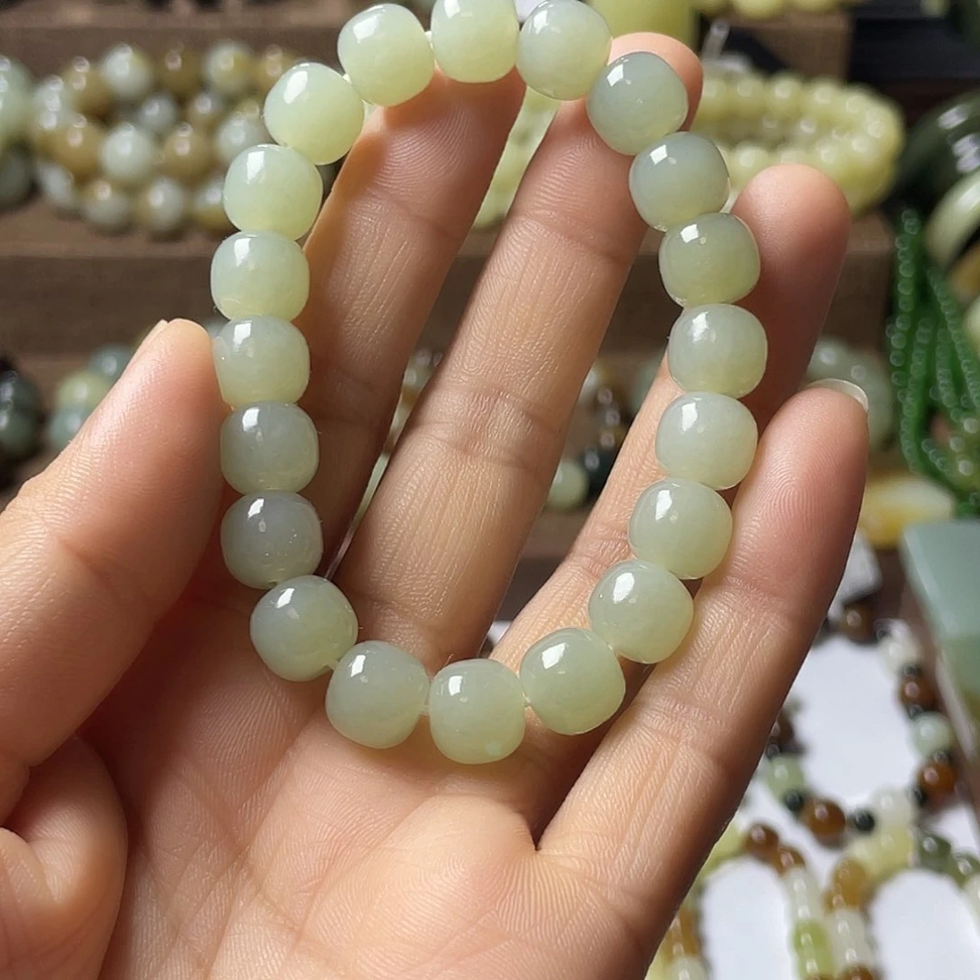 和田玉手链未镶嵌哈*