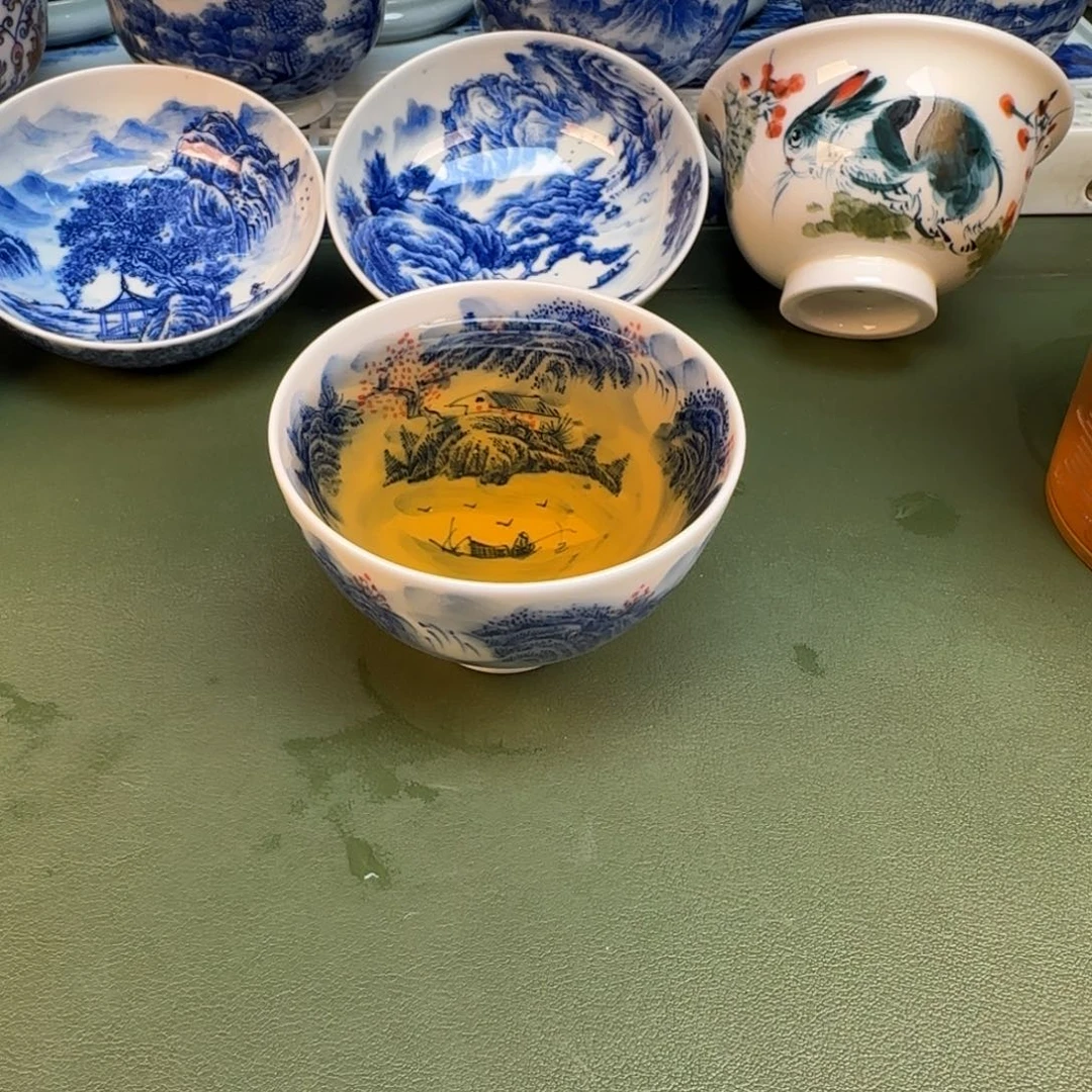 纯手工纯手绘茶具石头99