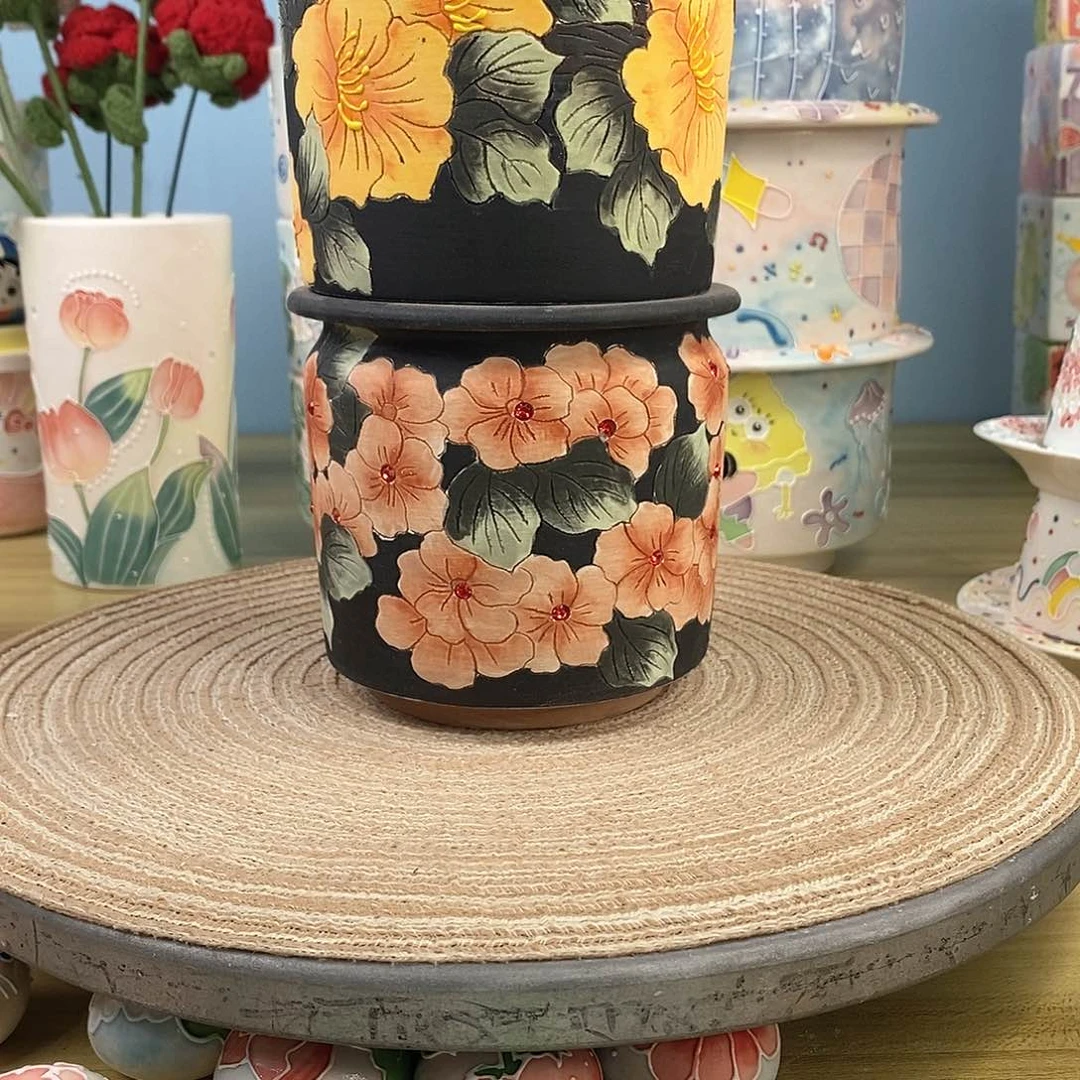 手绘手工制作陶瓷14微瑕?**?