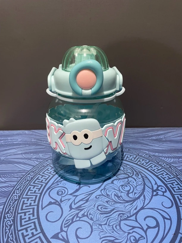 蓝色大眼萌南瓜盖水杯FX