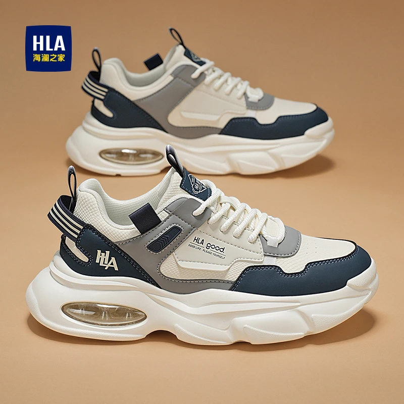 海澜之家男鞋2025冬季男士休闲运动鞋气垫缓震增高跑步鞋老爹潮鞋