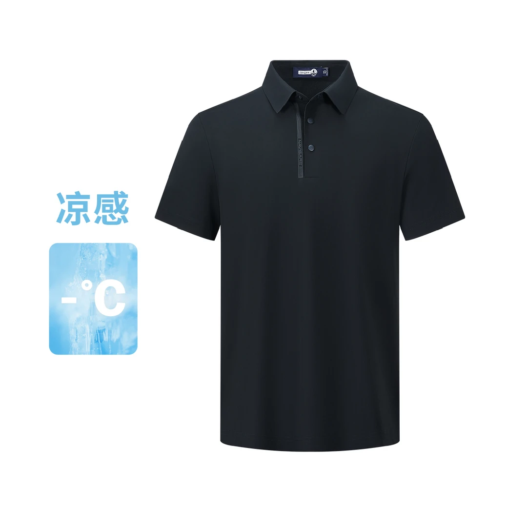 [运动冰丝]navigare意大利小帆船凉感短袖POLO衫男款高弹T恤防晒