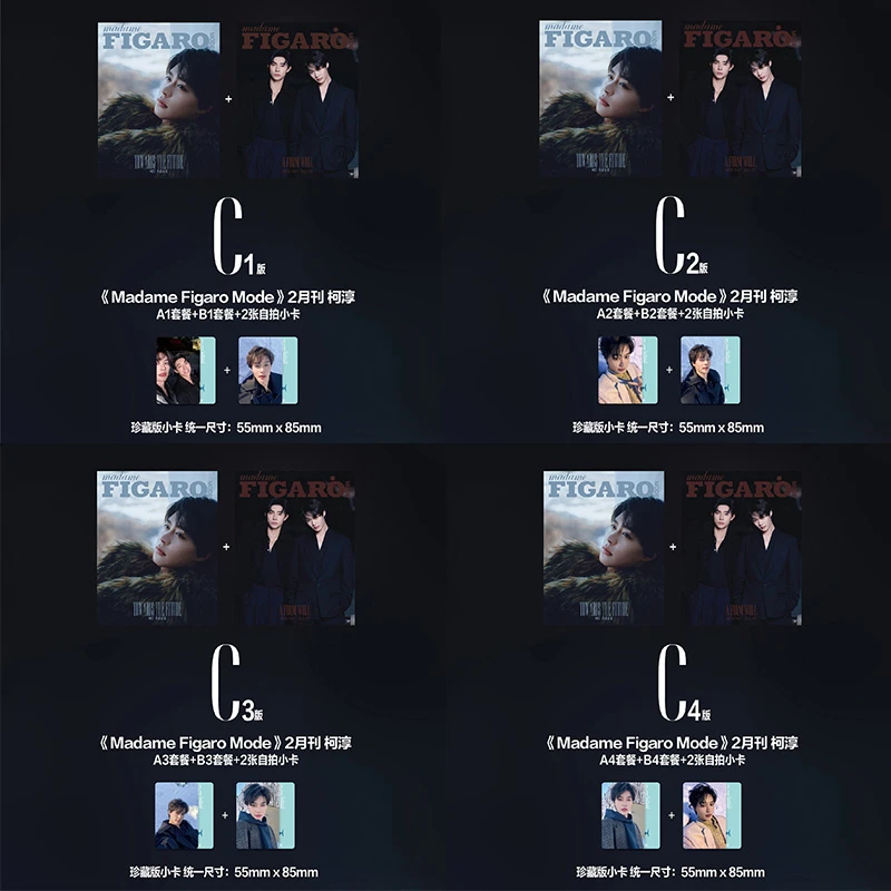 计入销量 费加罗MODE二月刊 赵柯淳/马小宇封面官方A/B/C套装